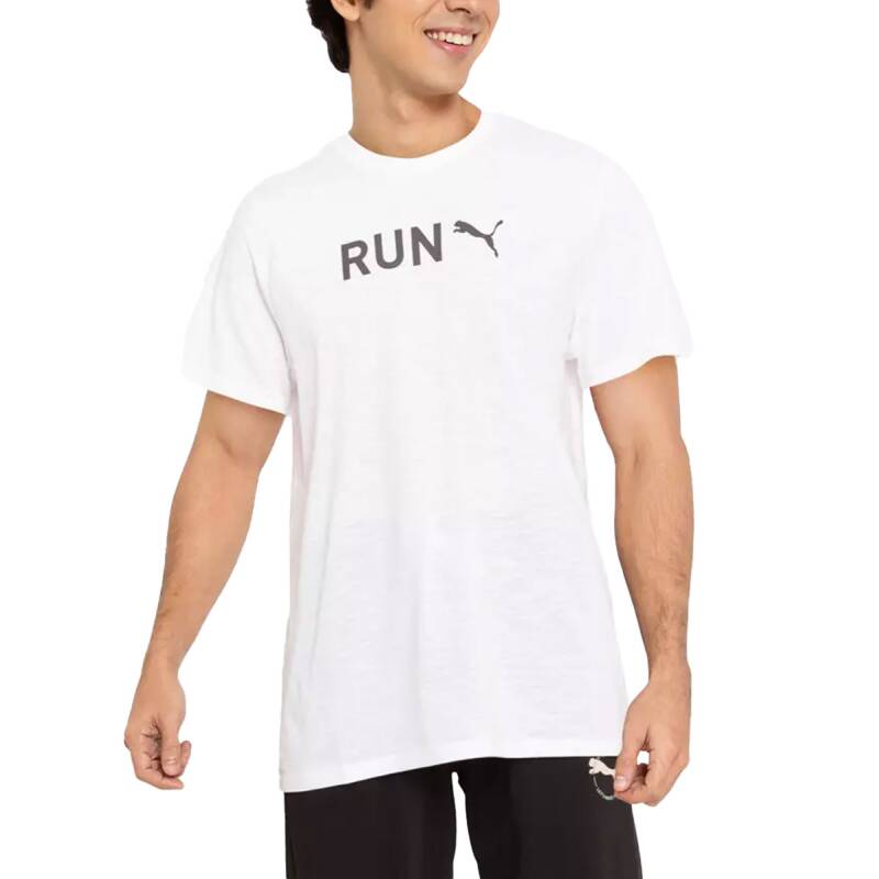 PUMA Run Graphic Tee White