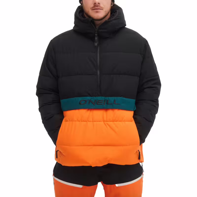 ONEILL O'riginals Puffer Anorak Jacket Black/Orange