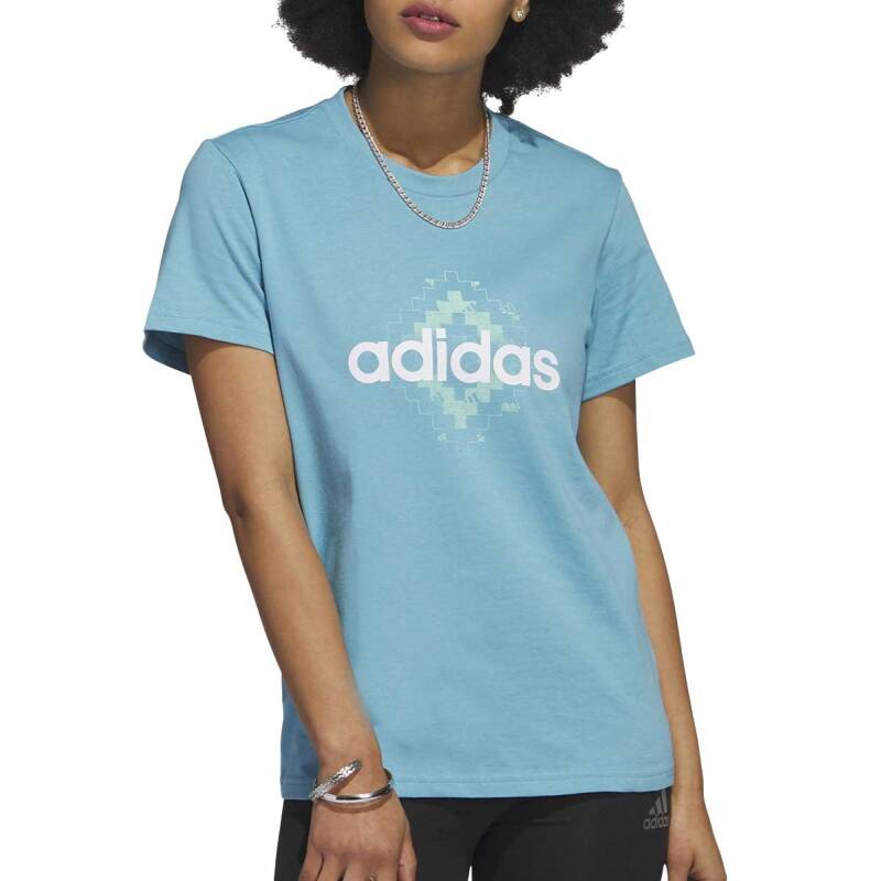 ADIDAS Woven Sports Tee Blue