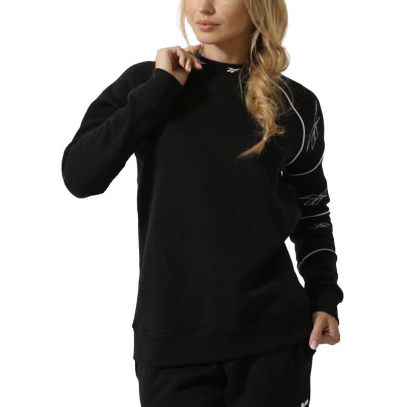 REEBOK Vector High Neck Crew Blouse Black