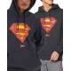 REEBOK x DC Superman Unisex Hoodie Dark Grey