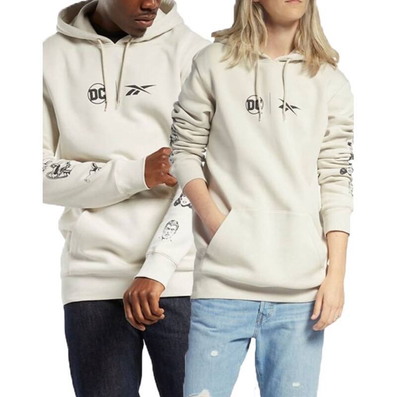 REEBOK x DC Logo Unisex Hoodie Beige