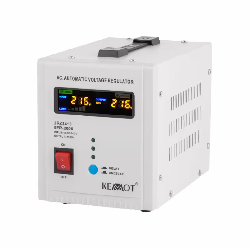 Стабилизатор на напрежение URZ3413, серво мотор, вход 145VAC, 260VAC, изход 230VAC, 2000VA