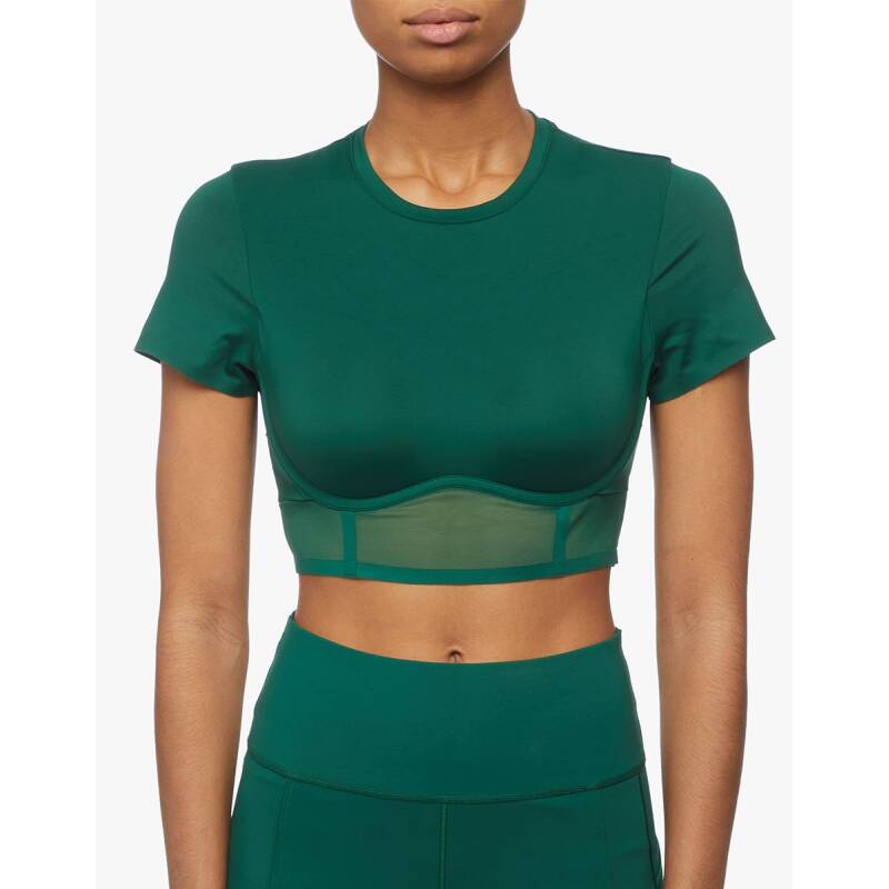 ADIDAS x Ivy Park Corset Croped Tee Green