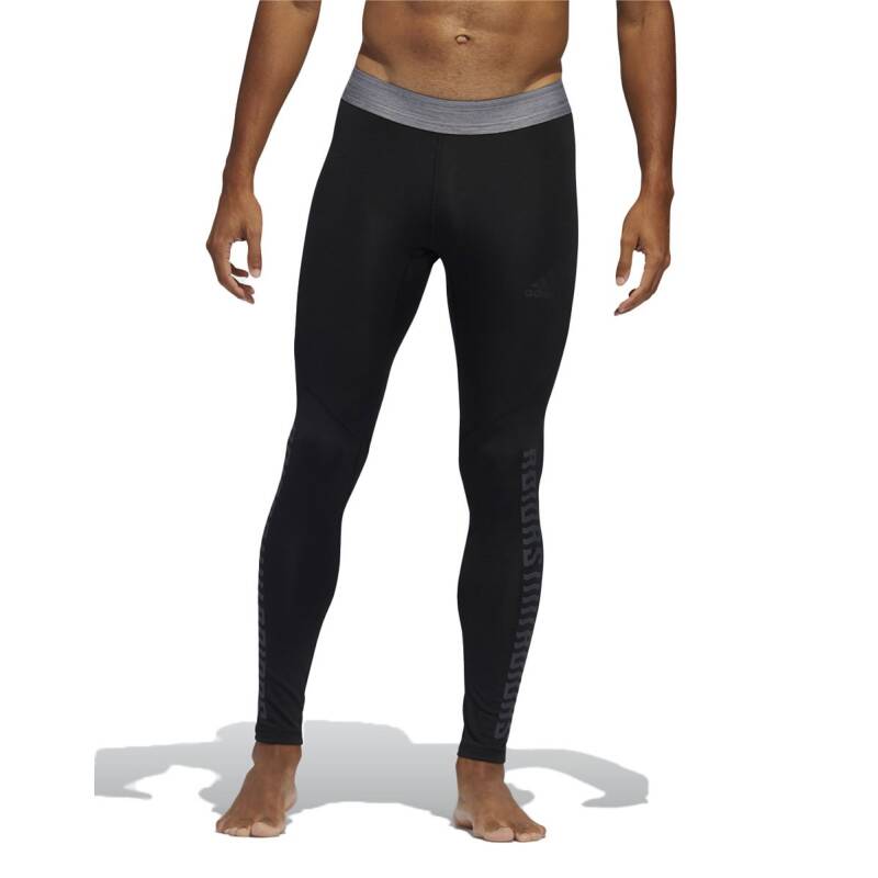 ADIDAS Alphaskin Graphic Long Training Leggings Black