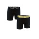 KAPPA 2-Pack Boxershorts Black/Lime