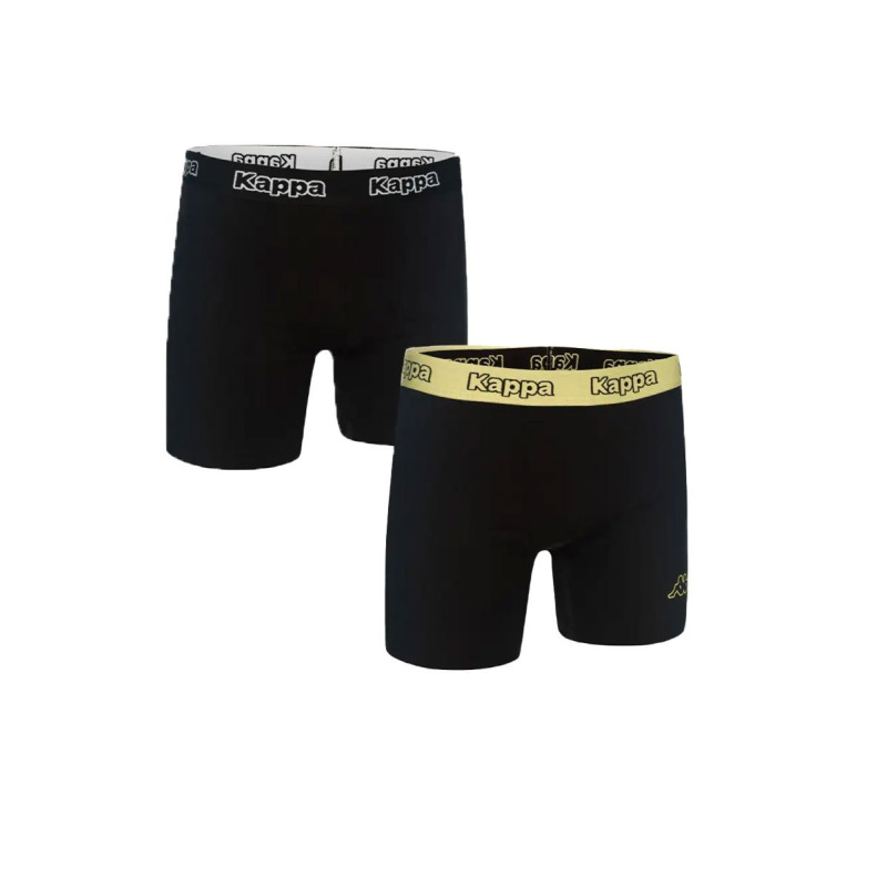 KAPPA 2-Pack Boxershorts Black/Lime