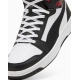 PUMA Rebound V6 Mid Shoes White/Black/Red