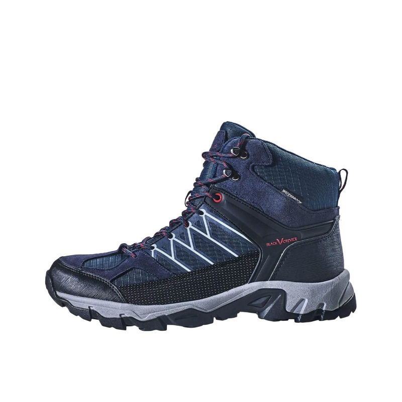 BLACK CREVICE Trekking High Waterproof Shoes Blue/Red