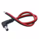 Букса захранваща DC, мъжка, ъглова, 5.5x2.1mm с кабел 18AWG