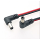 Букса захранваща DC, мъжка, ъглова, 5.5x2.1mm с кабел 18AWG