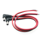 Букса захранваща DC, мъжка, ъглова, 5.5x2.1mm с кабел 18AWG