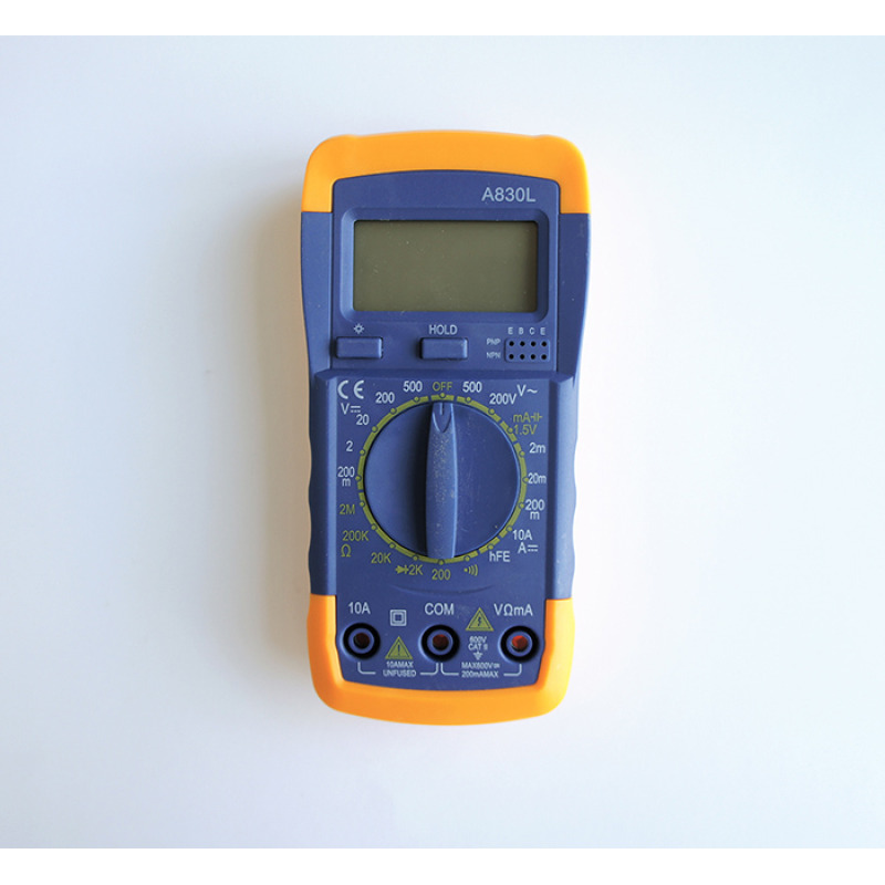 Мултицет DT-A830L, зумер, светещ дисплей, VAC, VDC, ADC, OHM