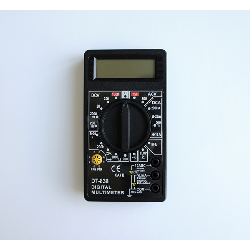 Мултицет DT-838, термосонда, зумер, VAC,VDC, ADC, OHM, °C