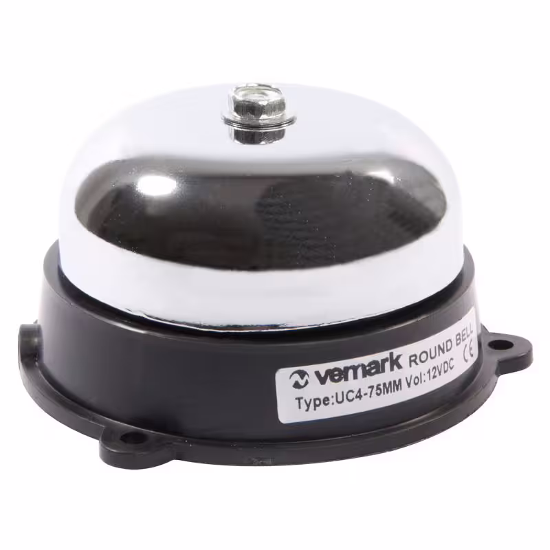 Алармен звънец UC4-75, механичен, сив, 220VAC, Ф75mm