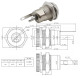 DC конектор, 5.5x2.1mm, женски жак, панелен монтаж