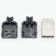 USB 2.0 конектор, мъжки, тип A, 4 пина, черен, за запояване