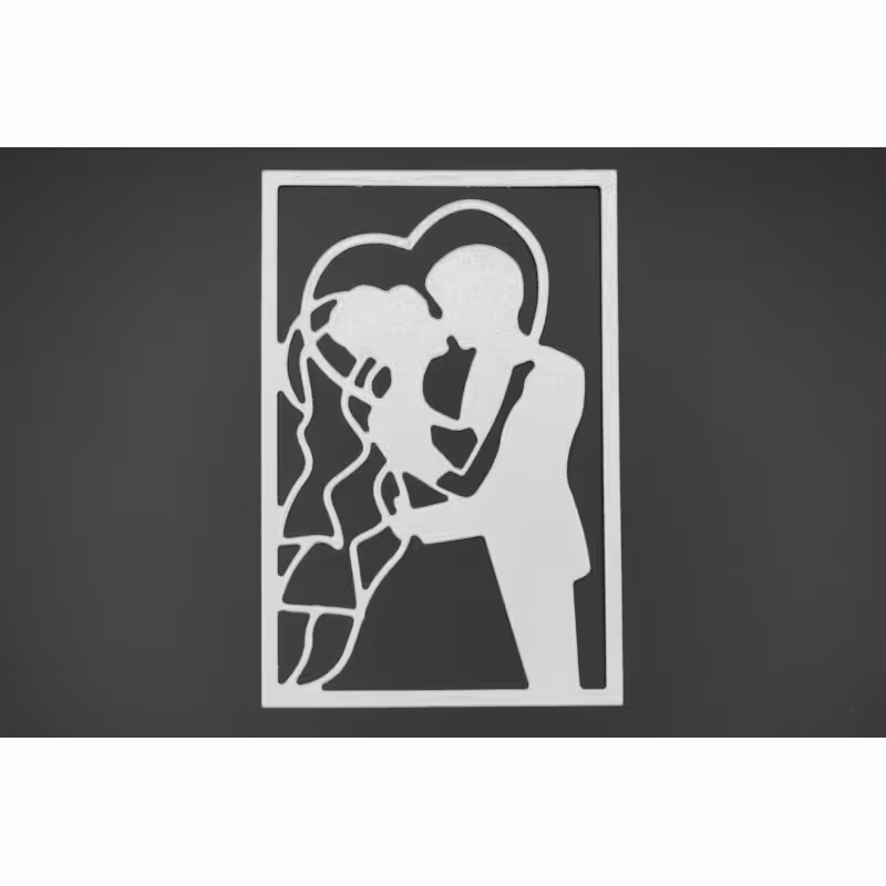 Елементи за декорация "Двама влюбени", 10 бр, елементи за крафт проекти, скрапбук