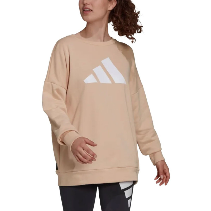 ADIDAS Sportswear Future Icons 3 Bar Crew Sweatshirt Beige