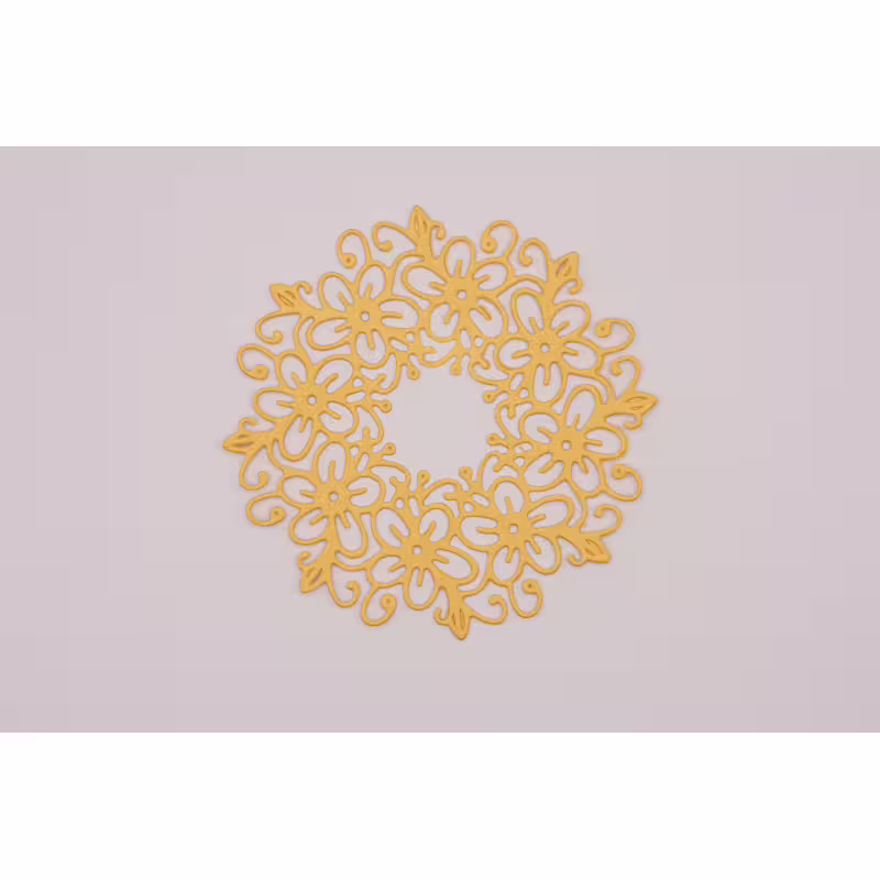 Елементи за декорация "Кръг с цветя", 10 бр, елементи за крафт проекти, скрапбук