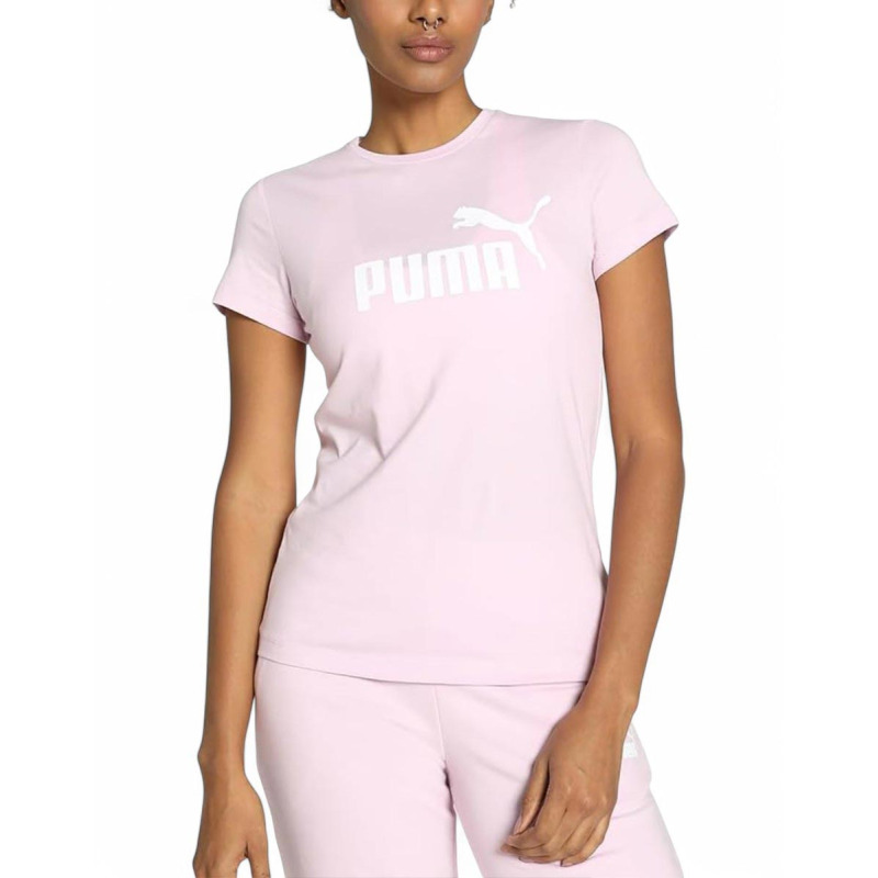 PUMA Essentials Logo Tee Garnet Purple