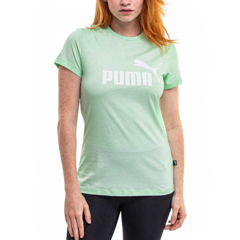 PUMA Essentials Logo Tee Garnet Green