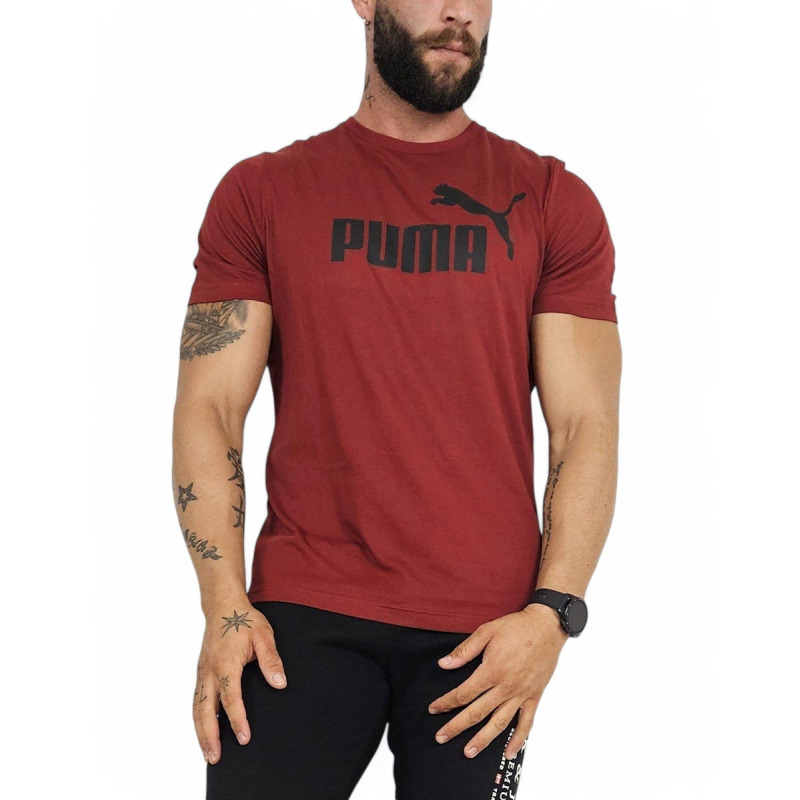 PUMA Essentials Logo Tee Intense Red