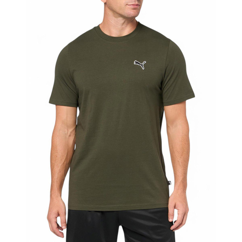 PUMA Essentials Taped Tee Dark Olive