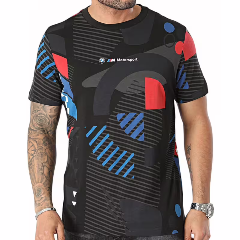 PUMA x BMW M Motorsport All Over Printed Tee Black/Multi