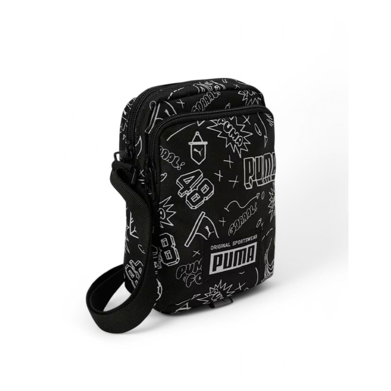 PUMA Academy Graphic Portable Crossbody Bag Black