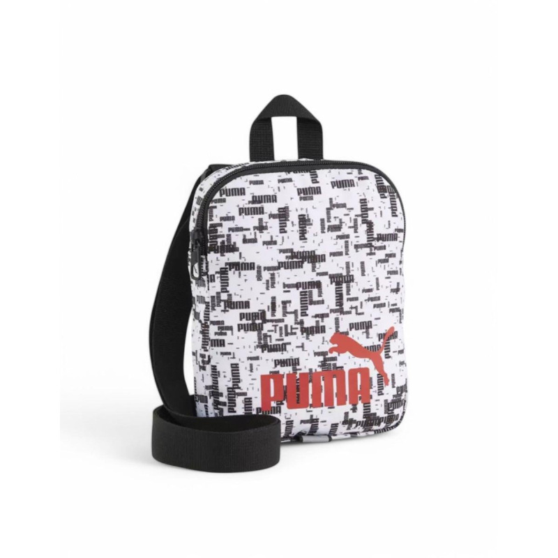 PUMA Phase All Over Printed Portable Bag White/Black