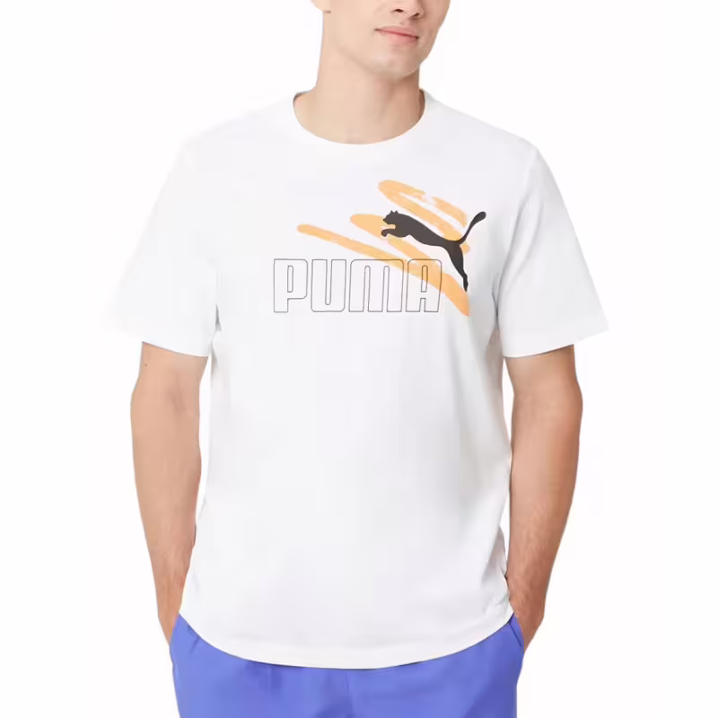 PUMA Essentials+ Logo Lab Summer Tee White