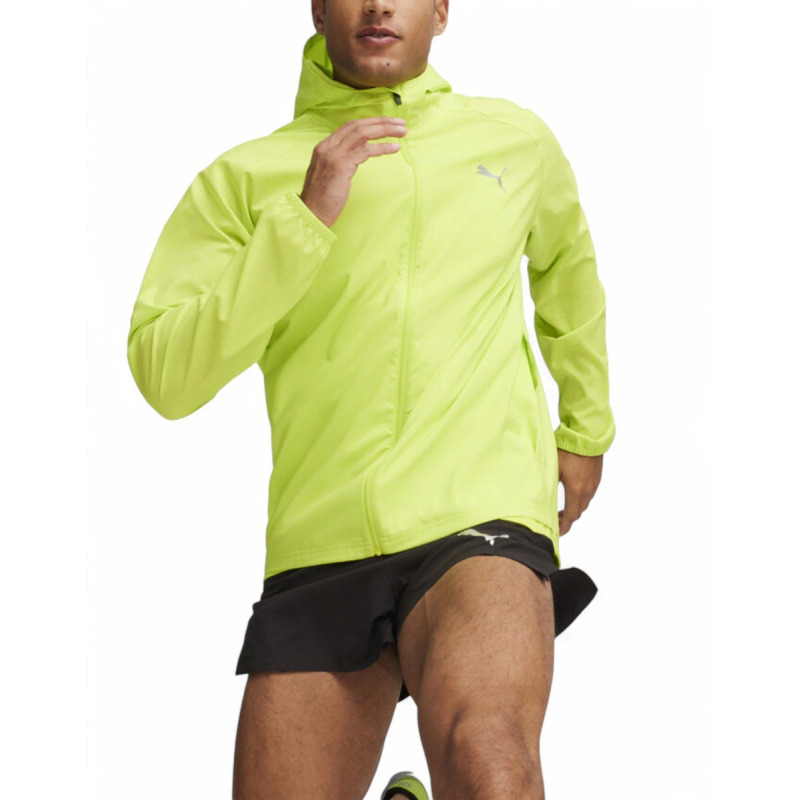 PUMA Run Favorite Woven Hooded Jacket Lime Pow