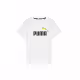 PUMA Essentials+ Two-Tone Logo Tee White/Lime