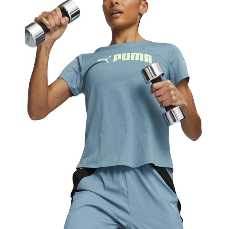 PUMA Fit Logo Ultrabreathe Tee Blue