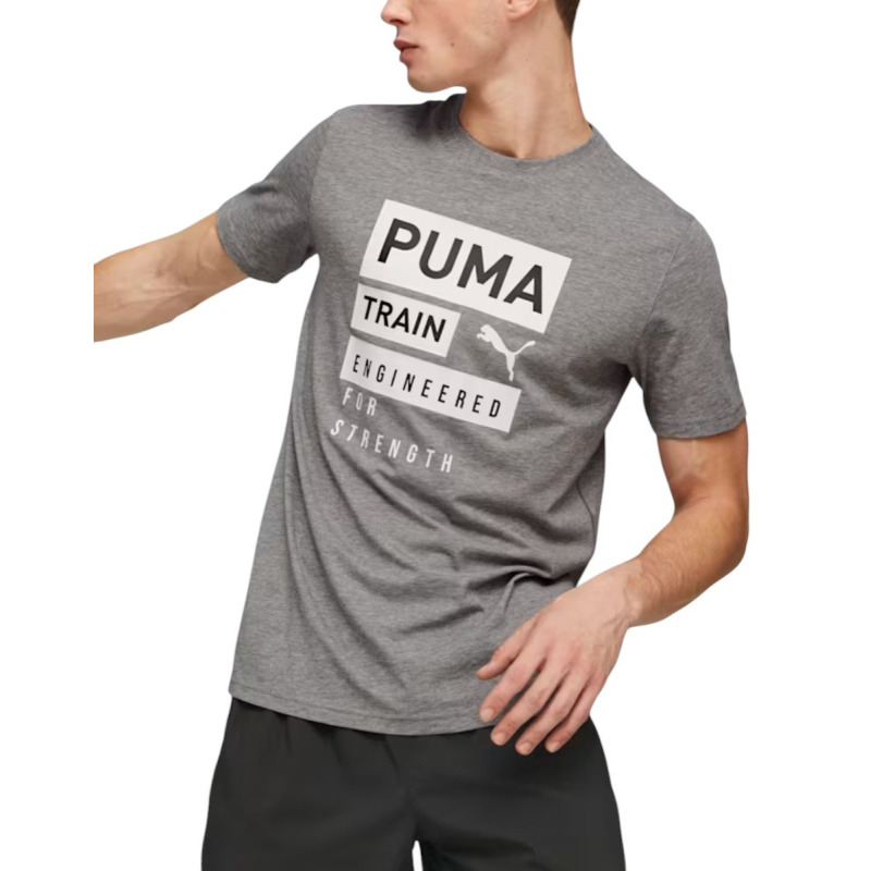 PUMA Train Engineered Graphic Tee Grey