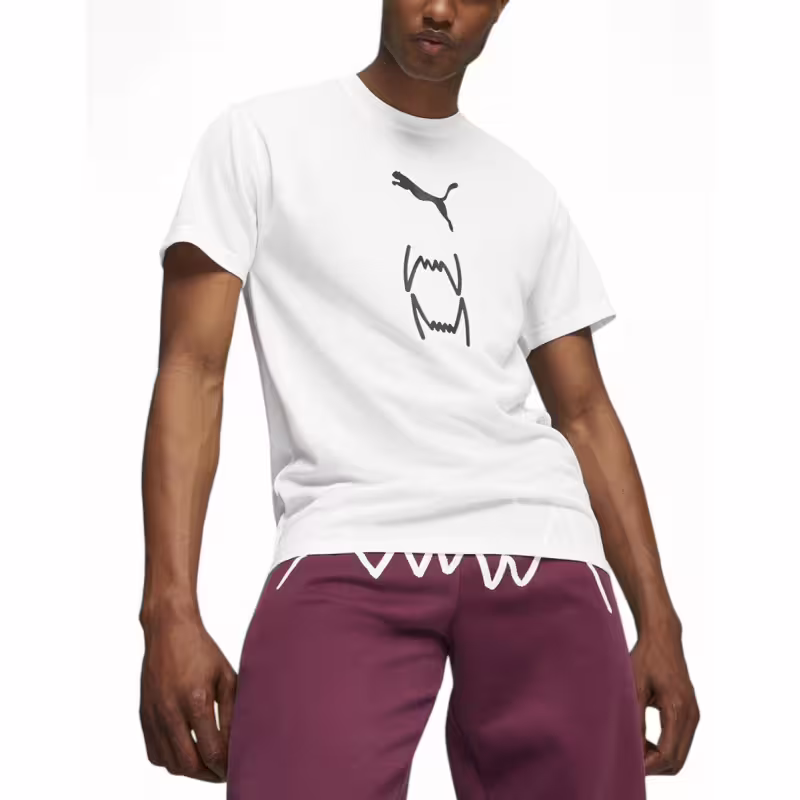 PUMA Franchise Core Basketball Tee White