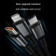 Кабел 3 в 1 USB, Micro USB, Type C и Lightning, бързо зареждане и пренос на данни, 1.2м, 6A