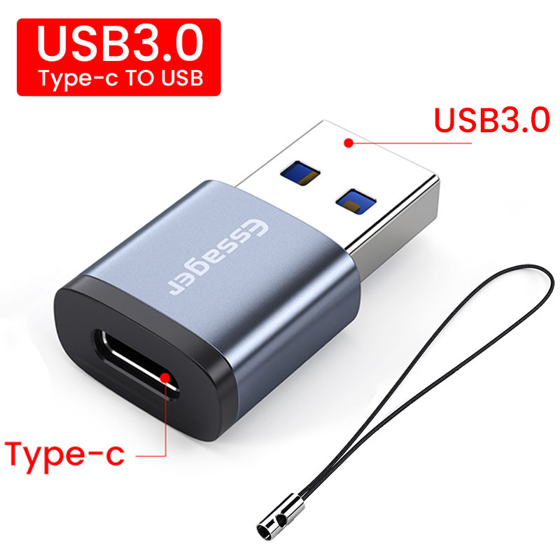 Преходник USB Type-C Male към USB 3.0 Female, Essager, OTG