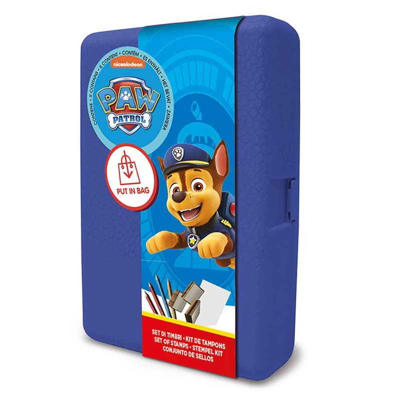 Кутия за съхранение "Paw Patrol" с аксесоари за оцветяване и 3 печата