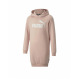 PUMA Essentials Logo Hooded Dress Pink