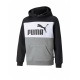 PUMA Essentials+ Colorblock Fleece Hoodie Grey/Black