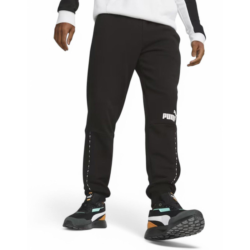 PUMA Essentials Block Tape Sweatpants Black