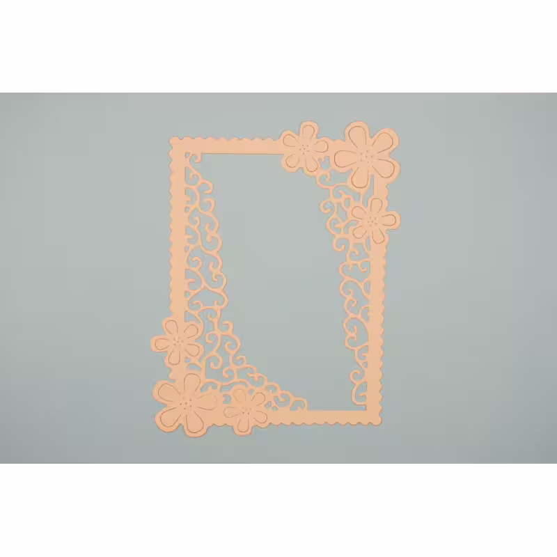 Елементи за декорация "Рамка с цветя", 10 бр, елементи за крафт проекти, скрапбук