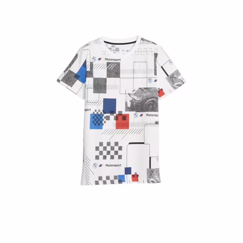 PUMA x BMW M Motorsport All Over Printed Tee White/Multi