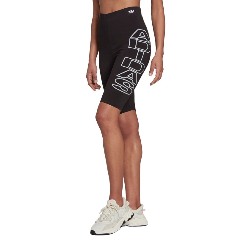 ADIDAS Originals Mid-Waist Letter Short Tights Black