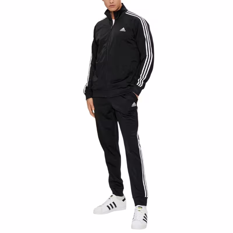 ADIDAS Basic 3-Stripes Tricot Track Suit Black