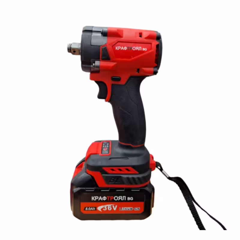 Гайковерт Kraft Royal, импакт, акумулаторен, ударен, червен, 36VDC, 8Ah, 850Nm, к-т