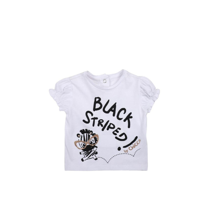CHICCO Girls Knitted Tee White Printed
