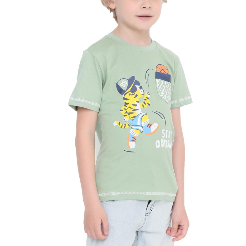 CHICCO Boys Tee Medium Green Printed